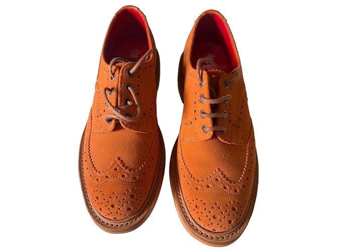 Autre Marque Tricker's Bourton Chaussures à lacets en daim orange