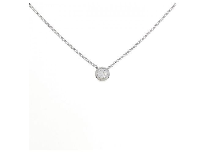 Autre Marque Platin-Diamant-Halskette PT900 PT850 Silber