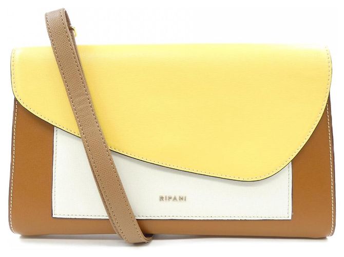 Autre Marque Borsa Tote RIPANI Marrone Bianco Giallo
