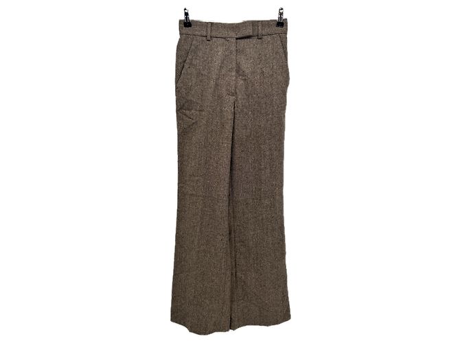 Pantalones de lana marrones Gerard Darel Castaño