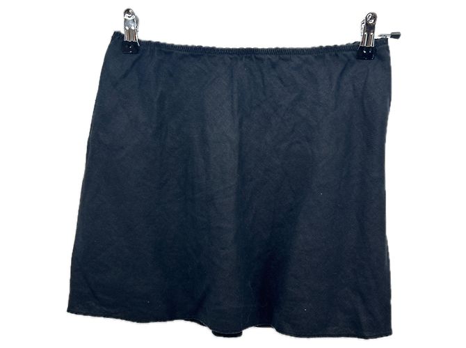 Falda de lino negra Reformation Negro