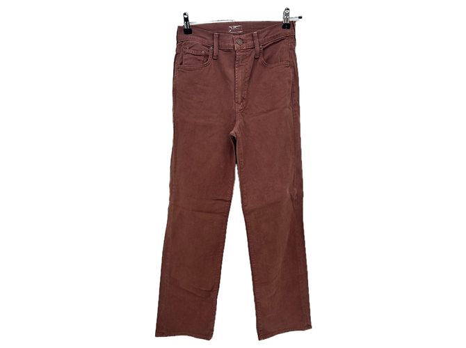 Vaqueros Mother marrones de algodón talla 25 Castaño