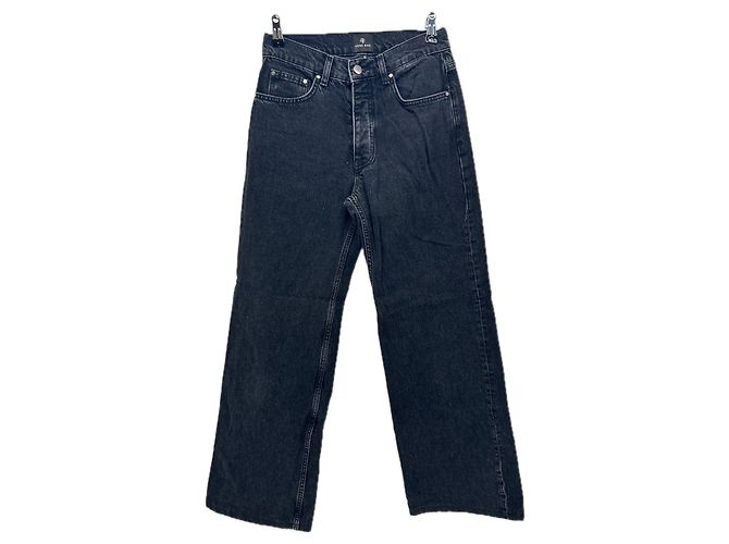Jeans Anine Bing neri in cotone taglia 25 Nero