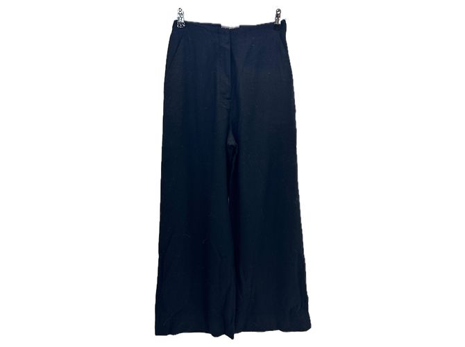 Eric Bompard Black Wool Pants