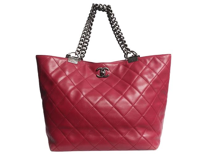 Chanel Lila 2014 Shopping in Chains Lammleder Tote