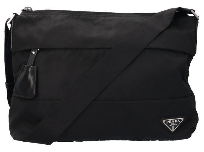 Borsa a tracolla in nylon Prada Nero