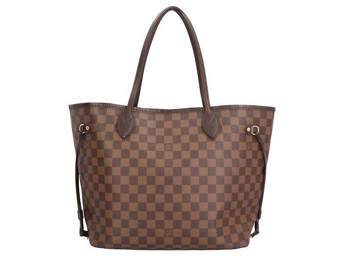 Borsa Tote Louis Vuitton Neverfull MM Damier Marrone Damier ebene