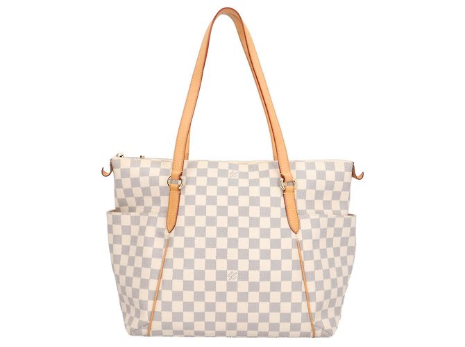 Sac cabas Louis Vuitton Totally MM Damier Azur Blanc Multicolore