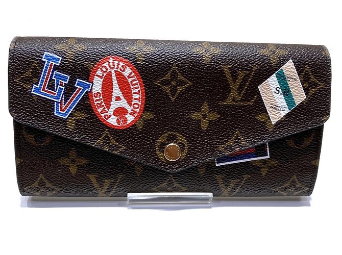 Cartera Sarah Long Louis Vuitton Castaño Monograma