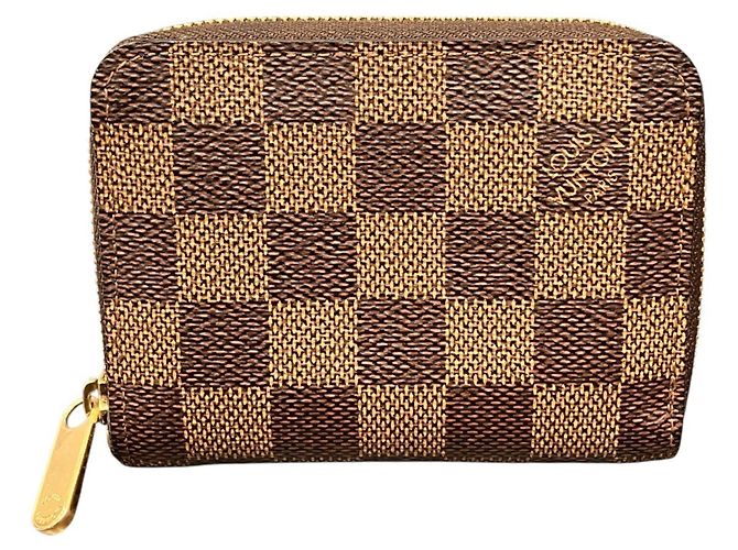 Porta-moedas Zippy em Canvas Damier Louis Vuitton Marrom Damier ebene