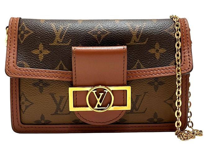 Borsa a Spalla Portefeuille Dauphine Louis Vuitton Marrone Monogramma