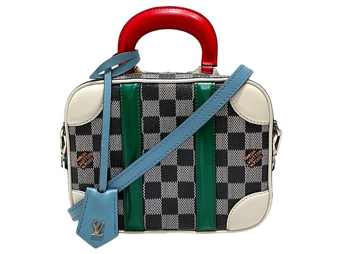 Borsa Louis Vuitton Valisette BB Marrone Multicolore Damier ebene