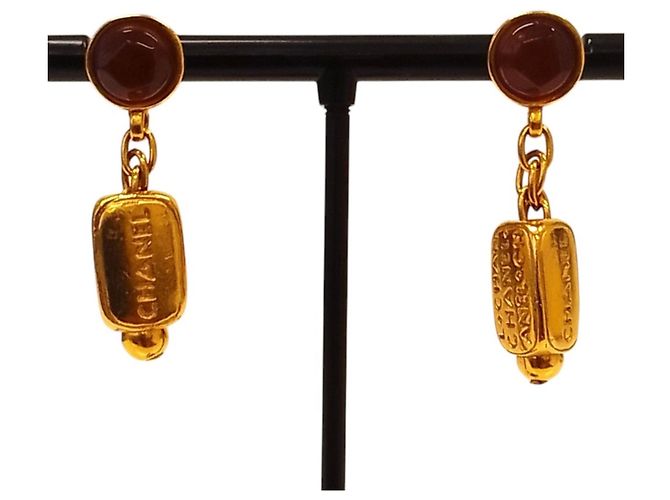 Timeless Orecchini Chanel Vintage Gripoix Swing D'oro