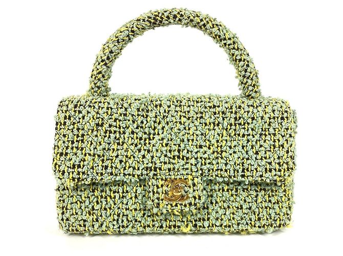 Sac à main Chanel Vintage CC Coco Mark Logo Vert