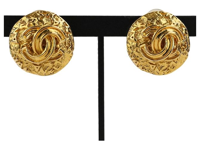 Orecchini a clip Chanel Vintage Coco Mark D'oro