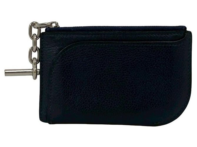 Hermès HERMES Evercolor Chain Fragment Case Marineblau