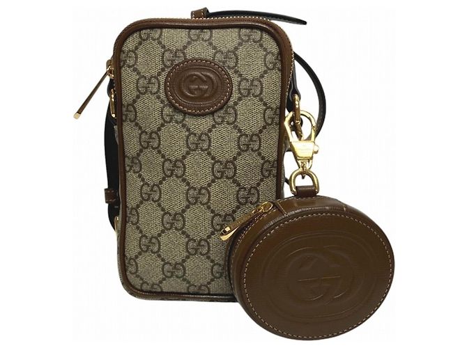 Borsa a Spalla Gucci Beige Marrone
