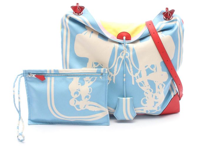 Hermès Blue Silk and Swift Brides de Gala Silky City PM