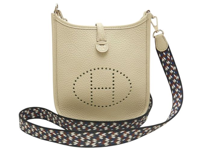 Hermès White Clemence Evelyne I 16 Amazone Branco Cru