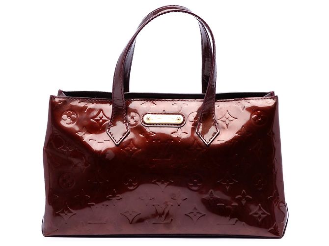 Louis Vuitton Red Monogram Vernis Wilshire PM Rouge Bordeaux