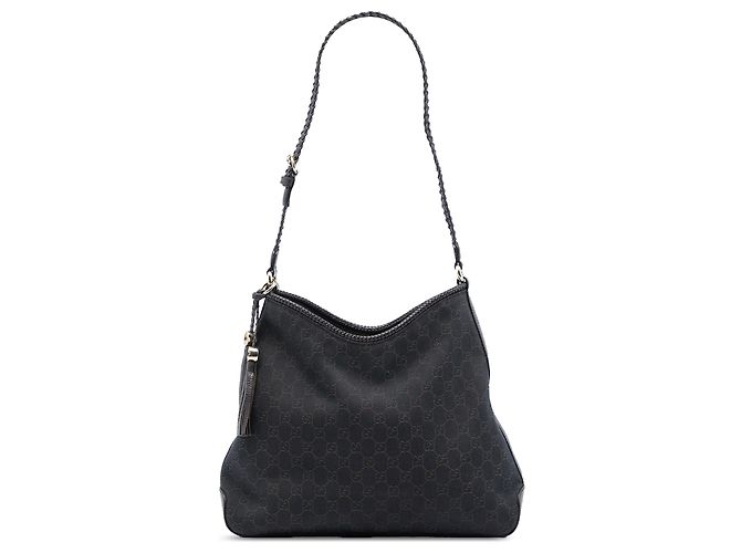 Borsa a Spalla Gucci Brown Medium GG Denim Marrakech Marrone Marrone scuro