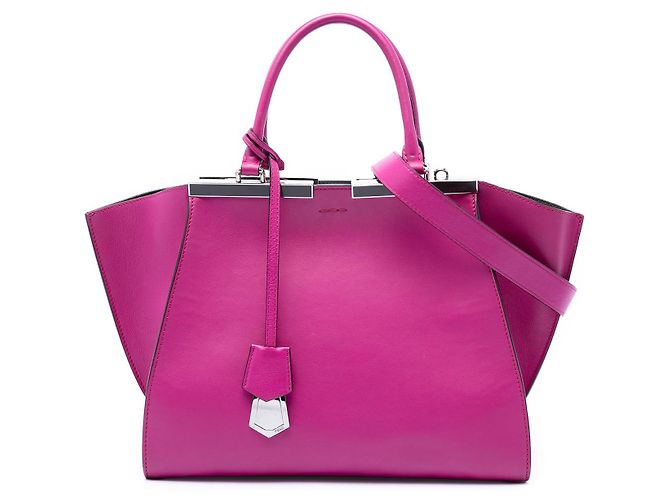 Fendi Bolsa 3Jours em couro de bezerro roxo tamanho Medium