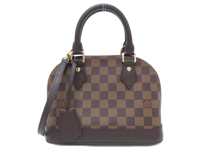 Louis Vuitton Damier Alma BB Handbag Brown