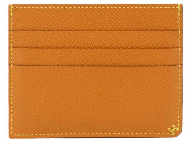 Hermès Hermes H Sellier Color Phil Kartenetui Orange Gelb