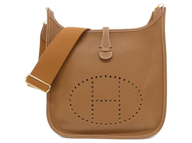 Hermès Bolsa de Ombro Hermes Evelyne 3 PM Dourado