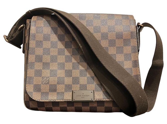 Borsa a Spalla Louis Vuitton District PM, Damier Toile Leather Marrone