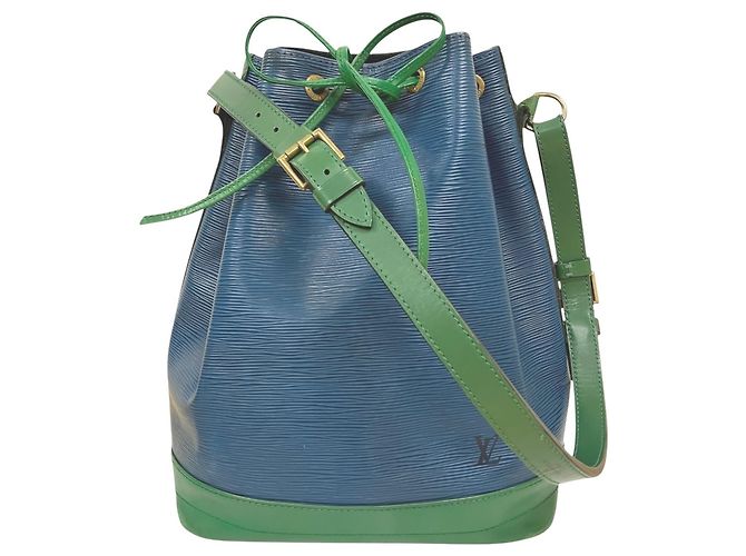 Borsa a tracolla Louis Vuitton Noe Blu Verde