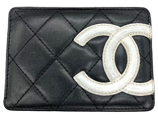 Tarjetero negro Chanel Cambon Line