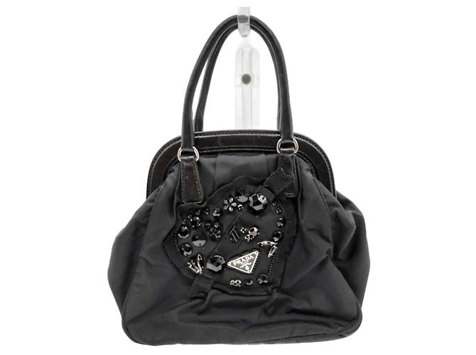 Mini sac à main Evening Heart Prada Noir