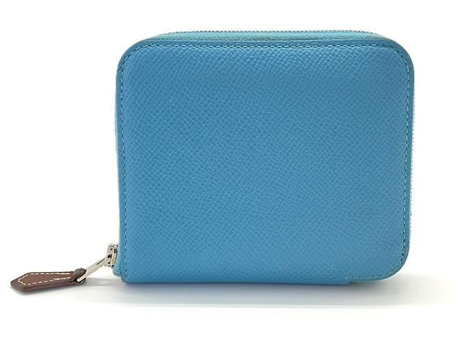 Hermès Cartera compacta de seda Azap Hermes Azul