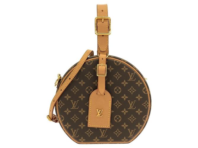 Bolso Louis Vuitton Monogram Petite Boite Chapeau Castaño Monograma