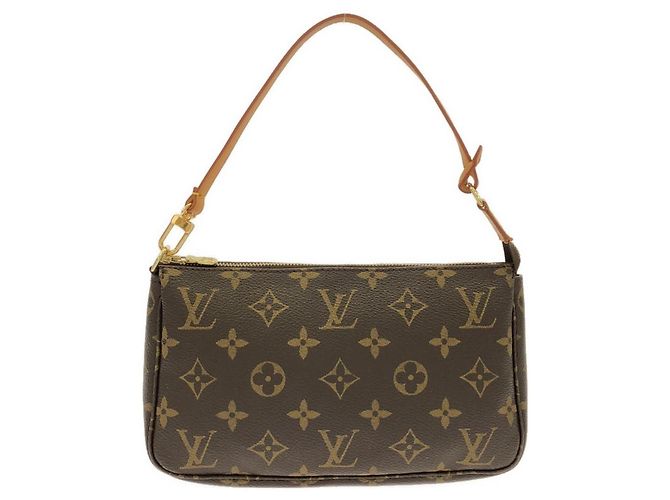 Louis Vuitton Monogram Pochette Accessoires Castaño Monograma