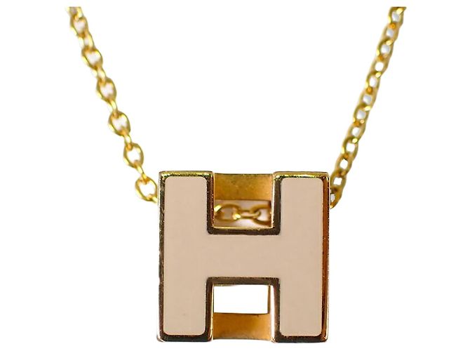 Hermès Collar HERMES H-Cube Gold x Greige 