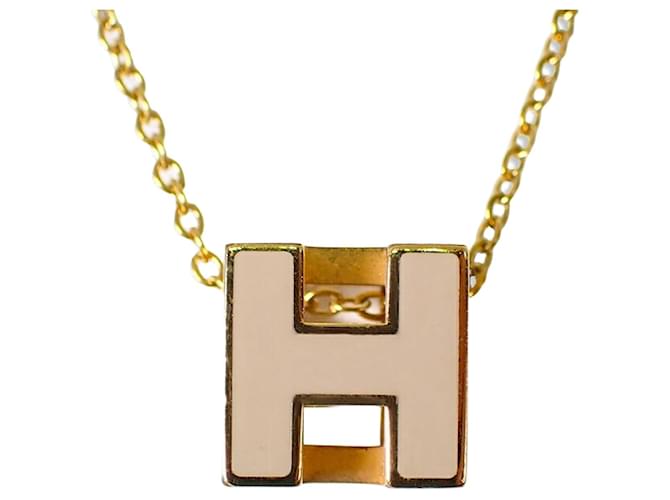 Hermès Collier HERMES H-Cube Gold x Greige 