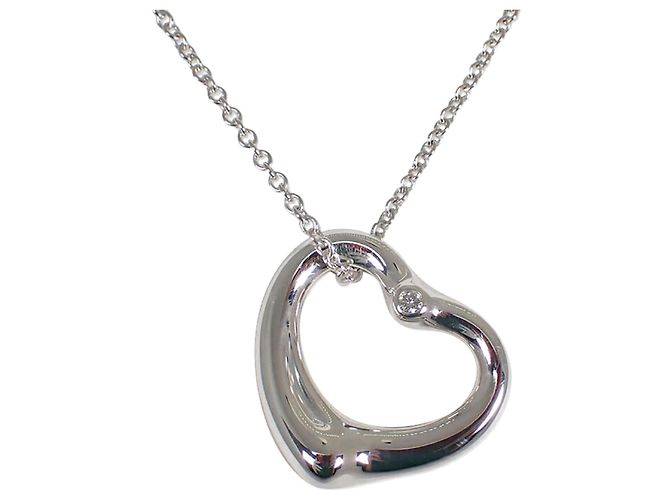 Tiffany & Co. 925 Diamant-Herzanhänger-Halskette