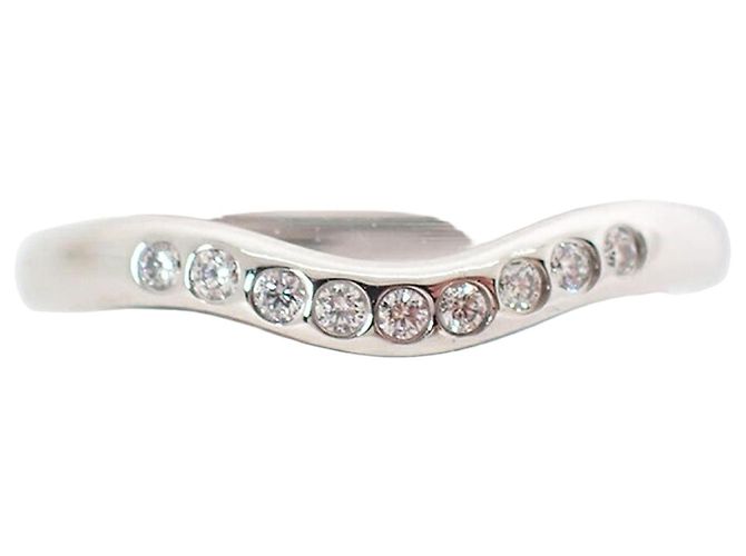 Tiffany & Co. Platin 950 geschwungener Diamantring