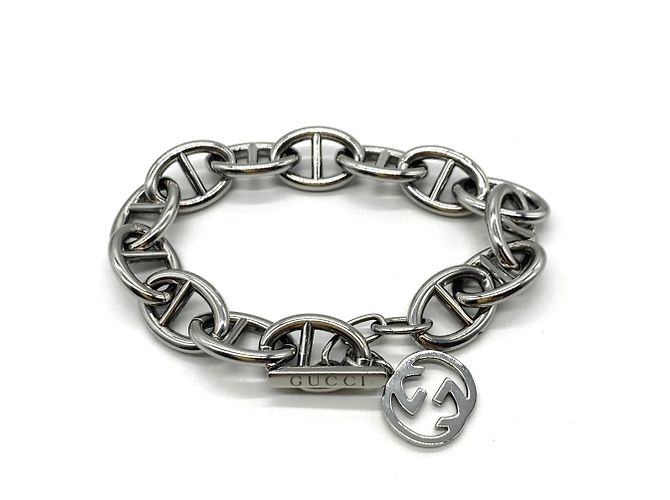 Bracciale Gucci Interlocking G Anchor Chain Argento