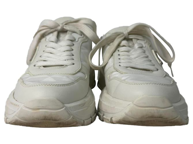 Baskets Prada Prax 01 en cuir blanc