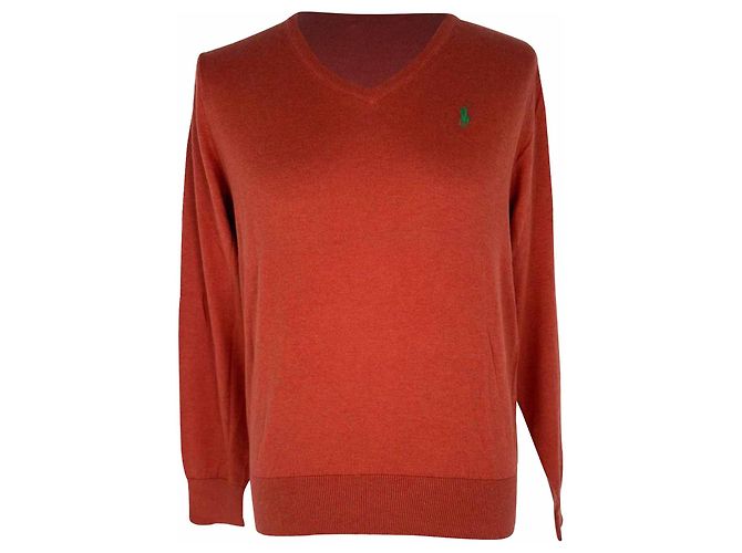 Polo Ralph Lauren Pullover aus orangefarbener Baumwolle