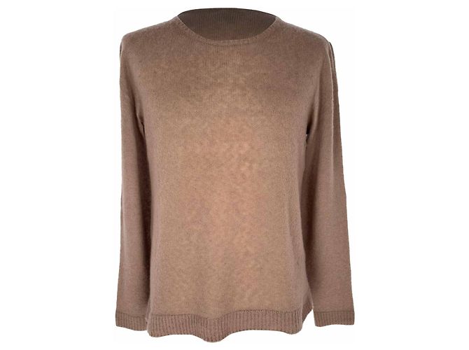 Burberry Prorsum Pullover aus braunem Kaschmir Rot