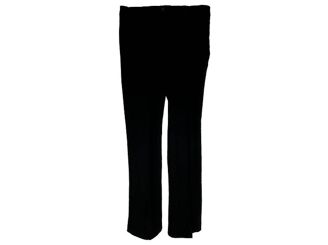 Calça reta SportMax em lã preta Preto