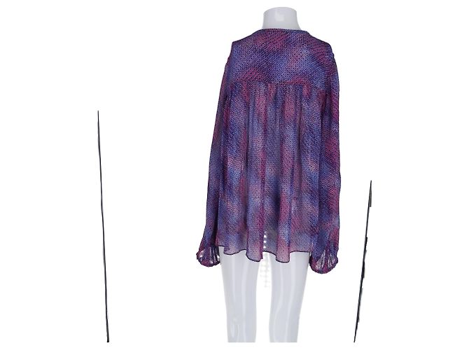 Camicetta Ametissa in seta viola Isabel Marant Porpora
