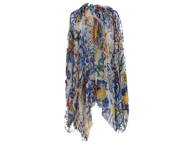 Camicia a maniche lunghe stampata Dolce & Gabbana multicolore in seta