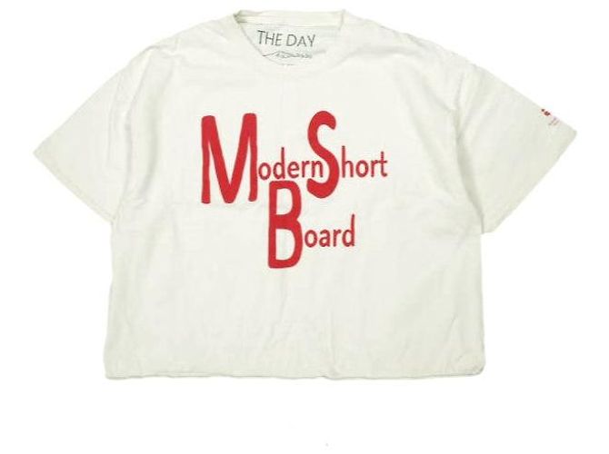 Autre Marque Camiseta de algodón THE DAY ON THE BEACH Blanco Blanco roto