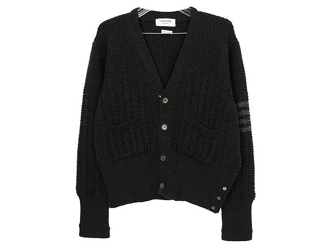 Thom Browne A-line Cable Knit Cardigan