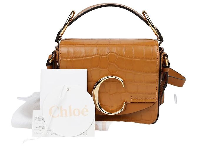 Chloé Mini Tote Schultertasche Orange